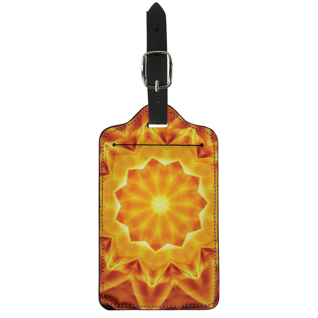 Flame Kaleidoscope Print Luggage Tag