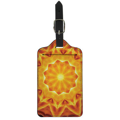 Flame Kaleidoscope Print Luggage Tag