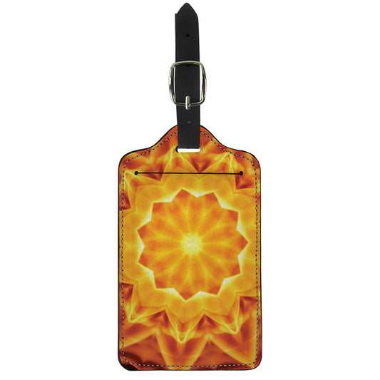 Flame Kaleidoscope Print Luggage Tag