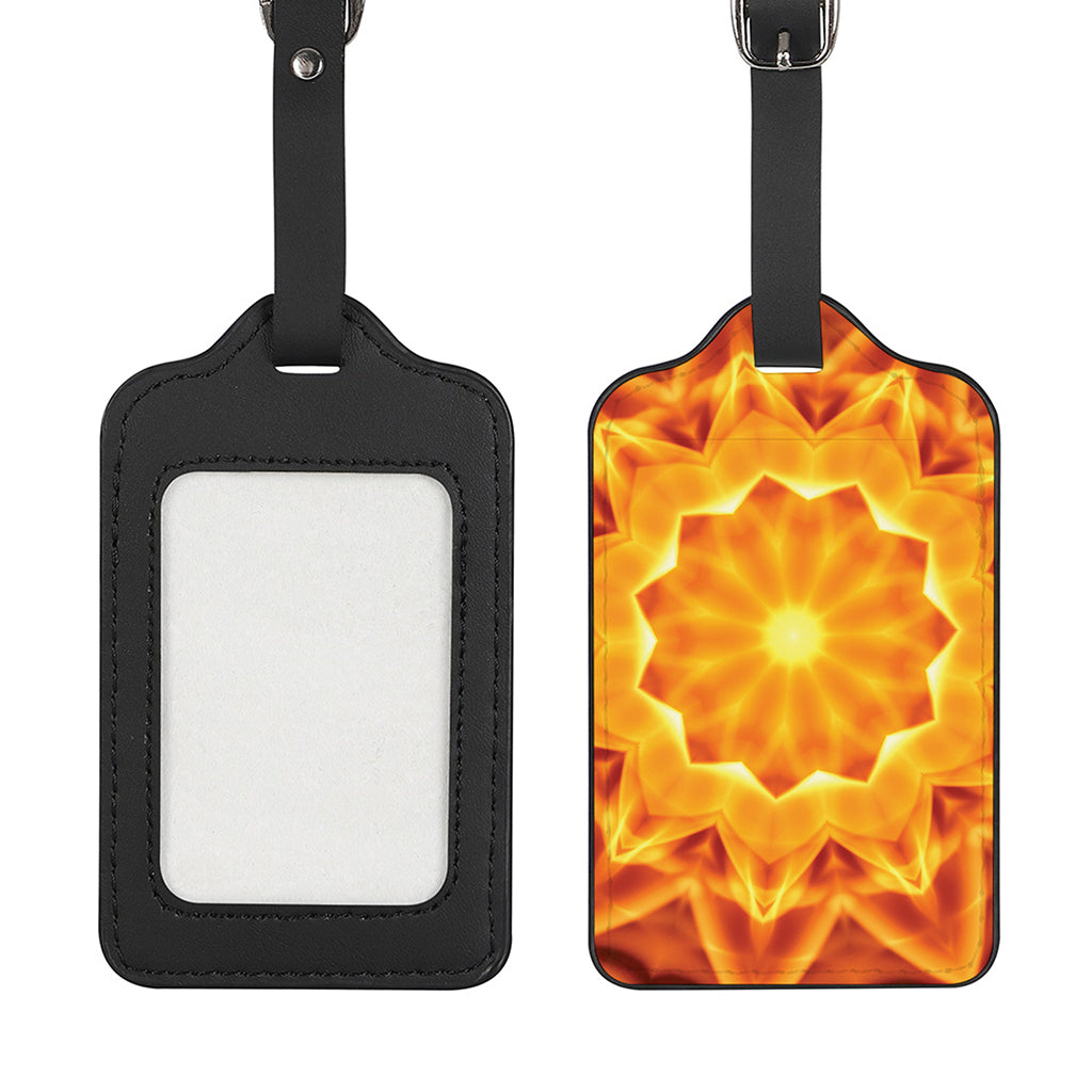 Flame Kaleidoscope Print Luggage Tag