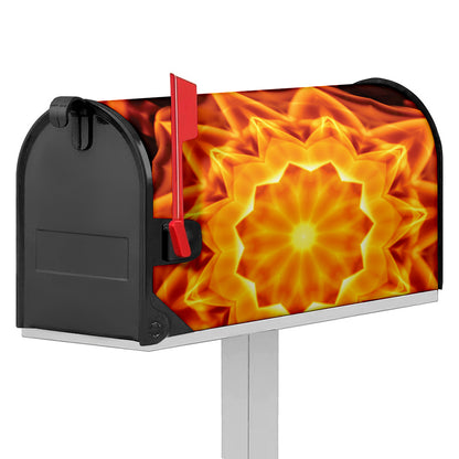 Flame Kaleidoscope Print Mailbox Cover