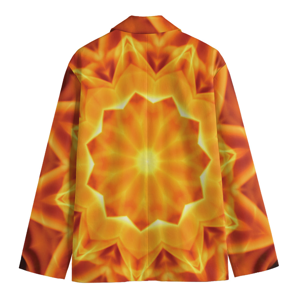 Flame Kaleidoscope Print Men's Blazer