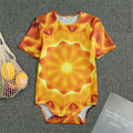 Flame Kaleidoscope Print Men's Bodysuit