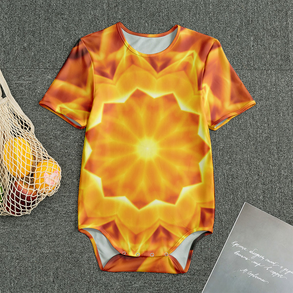 Flame Kaleidoscope Print Men's Bodysuit