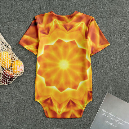 Flame Kaleidoscope Print Men's Bodysuit