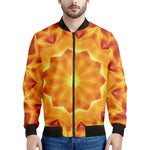 Flame Kaleidoscope Print Men's Bomber Jacket