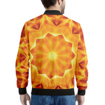 Flame Kaleidoscope Print Men's Bomber Jacket