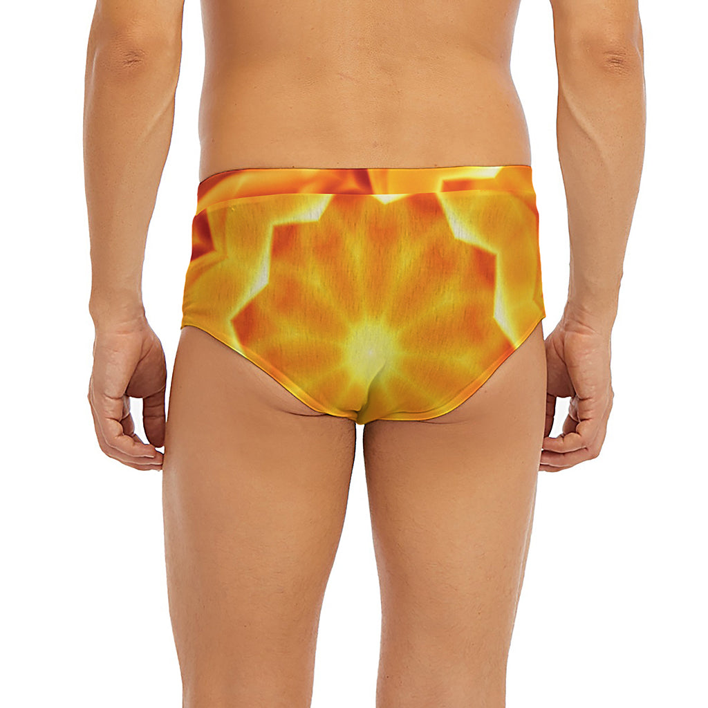 Flame Kaleidoscope Print Men's Briefs