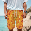 Flame Kaleidoscope Print Men's Cargo Shorts