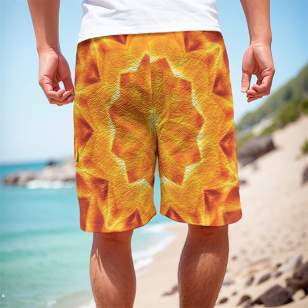 Flame Kaleidoscope Print Men's Cargo Shorts