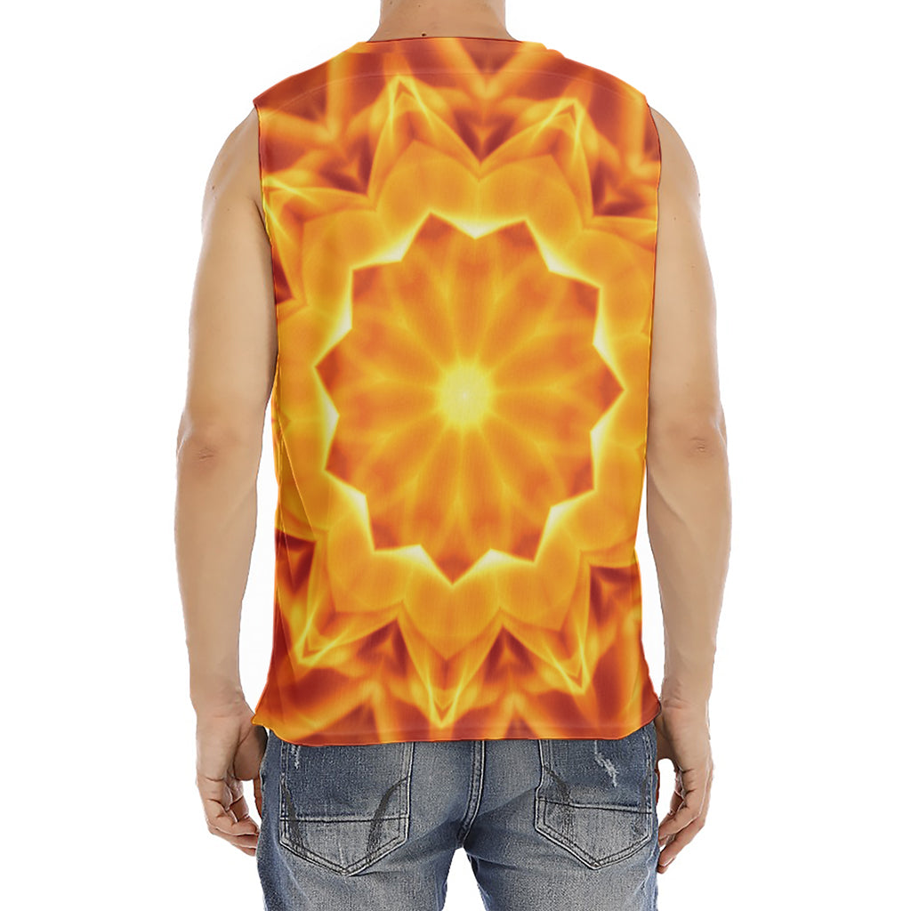 Flame Kaleidoscope Print Men's Fitness Tank Top