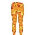 Flame Kaleidoscope Print Men's Leggings