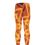Flame Kaleidoscope Print Men's leggings