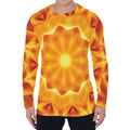 Flame Kaleidoscope Print Men's Long Sleeve T-Shirt