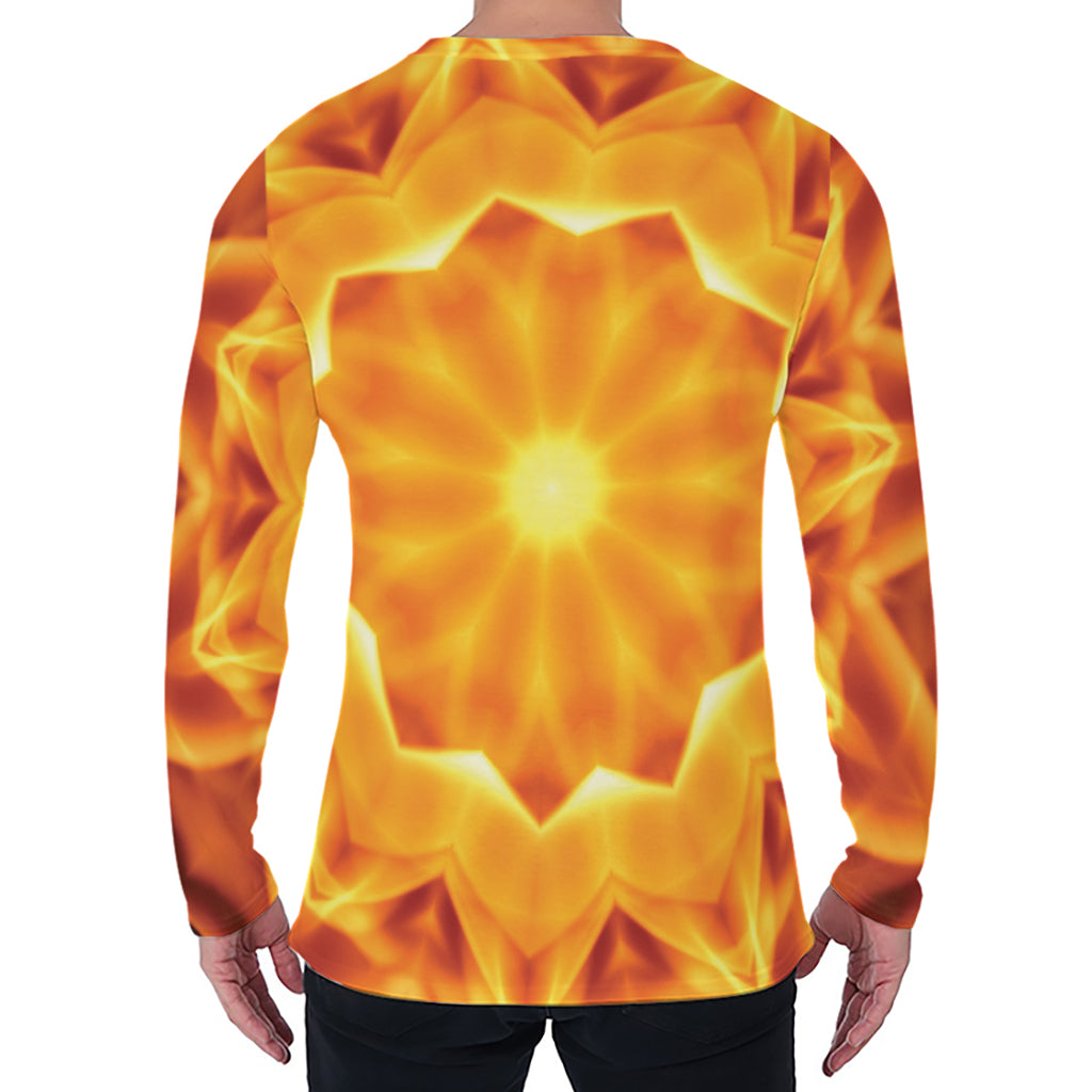 Flame Kaleidoscope Print Men's Long Sleeve T-Shirt