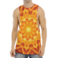 Flame Kaleidoscope Print Men's Muscle Tank Top