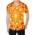 Flame Kaleidoscope Print Men's Shirt