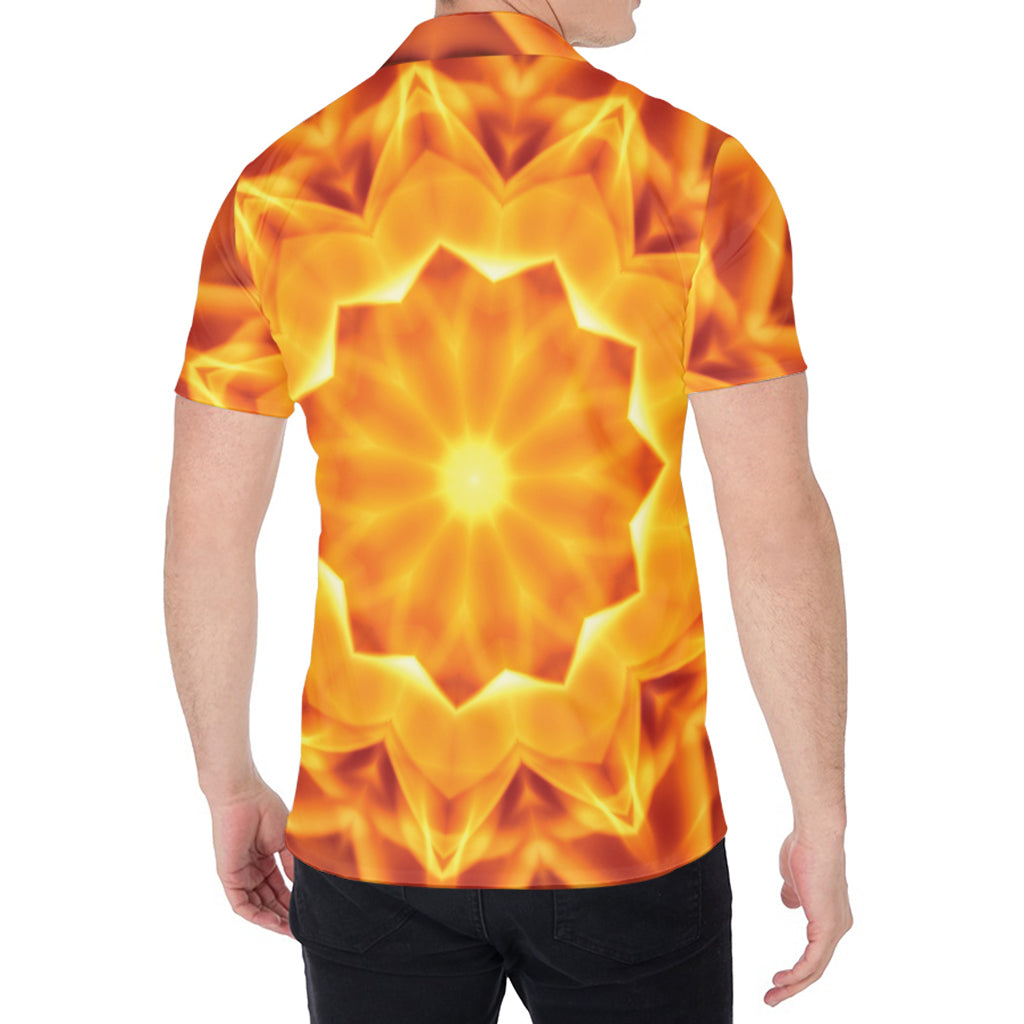 Flame Kaleidoscope Print Men's Shirt