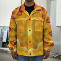 Flame Kaleidoscope Print Men's Shirt Jacket