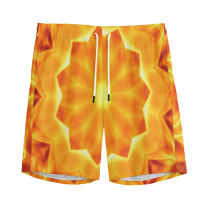 Flame Kaleidoscope Print Men's Sports Shorts
