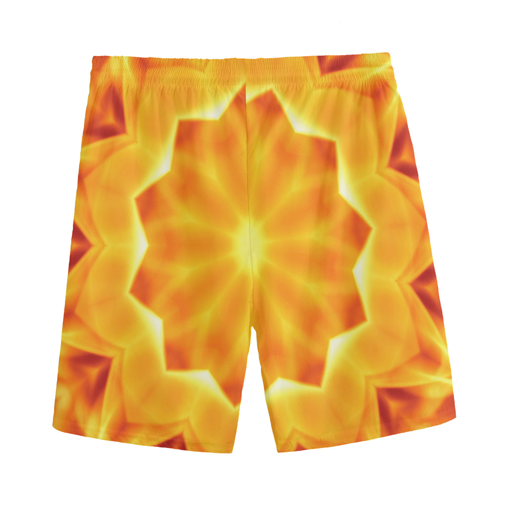 Flame Kaleidoscope Print Men's Sports Shorts