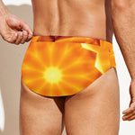 Flame Kaleidoscope Print Men's Swim Briefs
