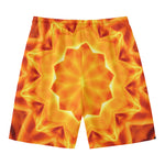 Flame Kaleidoscope Print Men's Swim Trunks