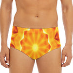 Flame Kaleidoscope Print Men's Triangle Swim Briefs