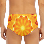 Flame Kaleidoscope Print Men's Triangle Swim Briefs