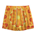 Flame Kaleidoscope Print Mesh Shorts