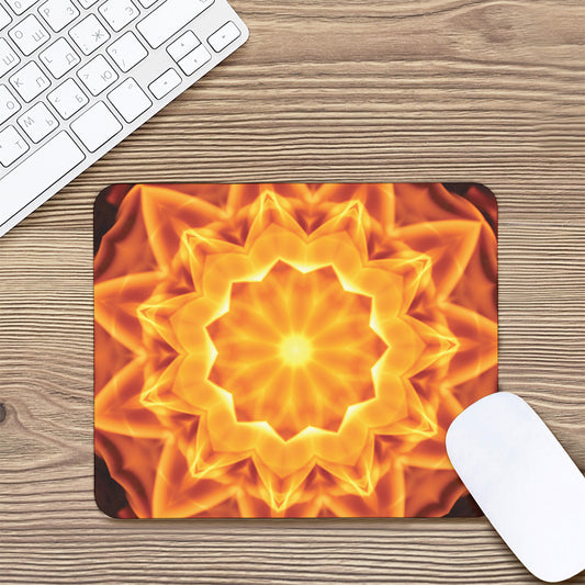 Flame Kaleidoscope Print Mouse Pad