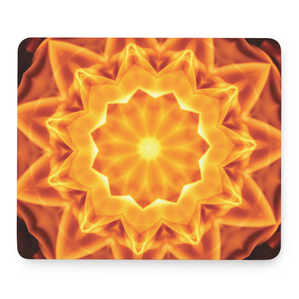 Flame Kaleidoscope Print Mouse Pad