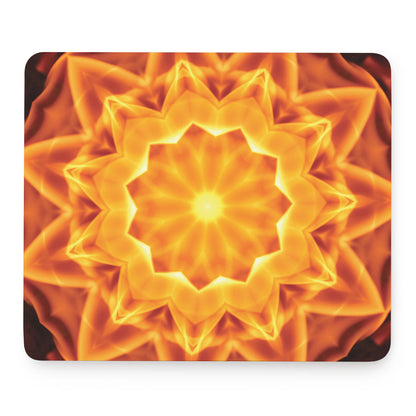 Flame Kaleidoscope Print Mouse Pad