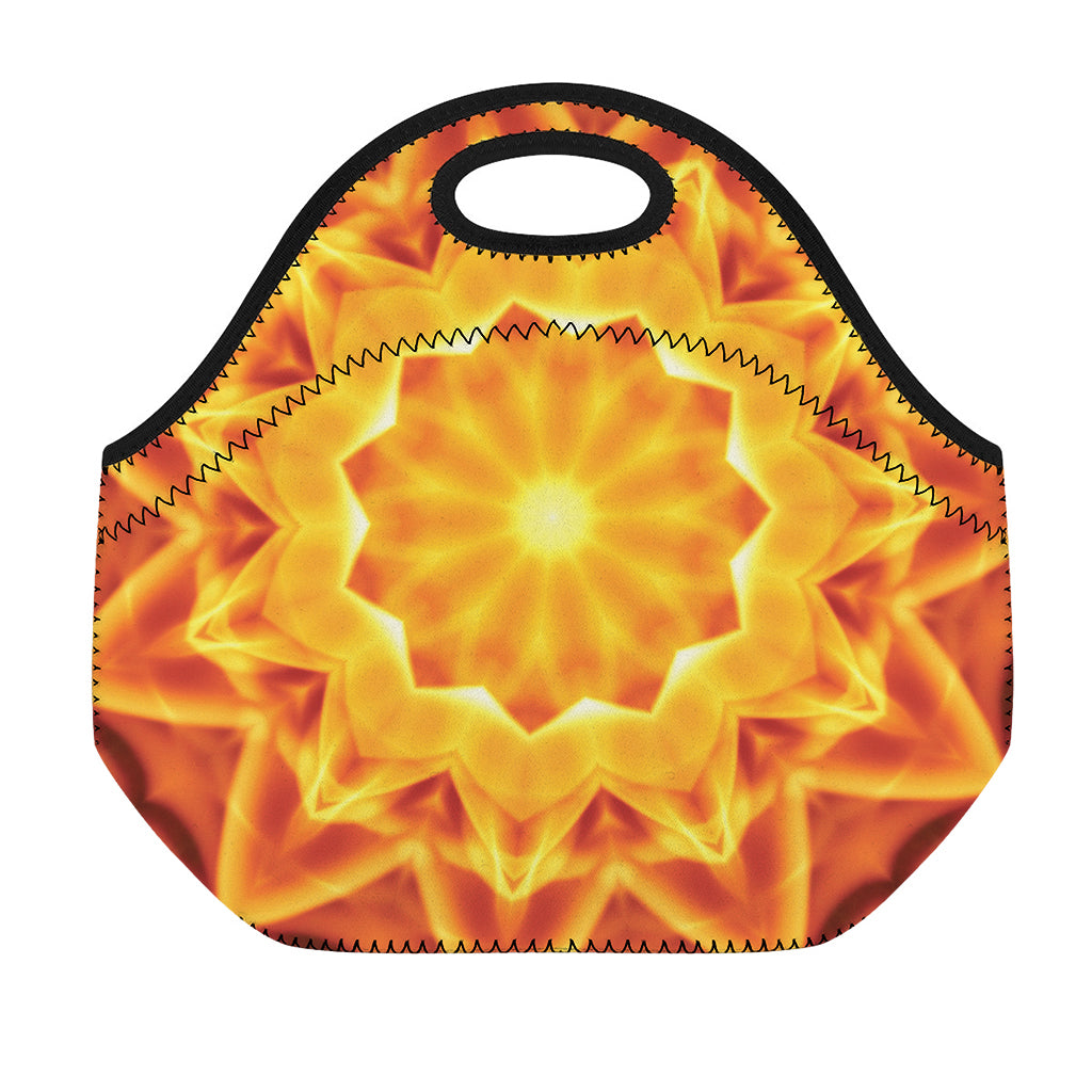 Flame Kaleidoscope Print Neoprene Lunch Bag