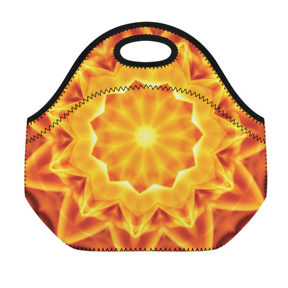 Flame Kaleidoscope Print Neoprene Lunch Bag