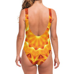 Flame Kaleidoscope Print One Piece Swimsuit