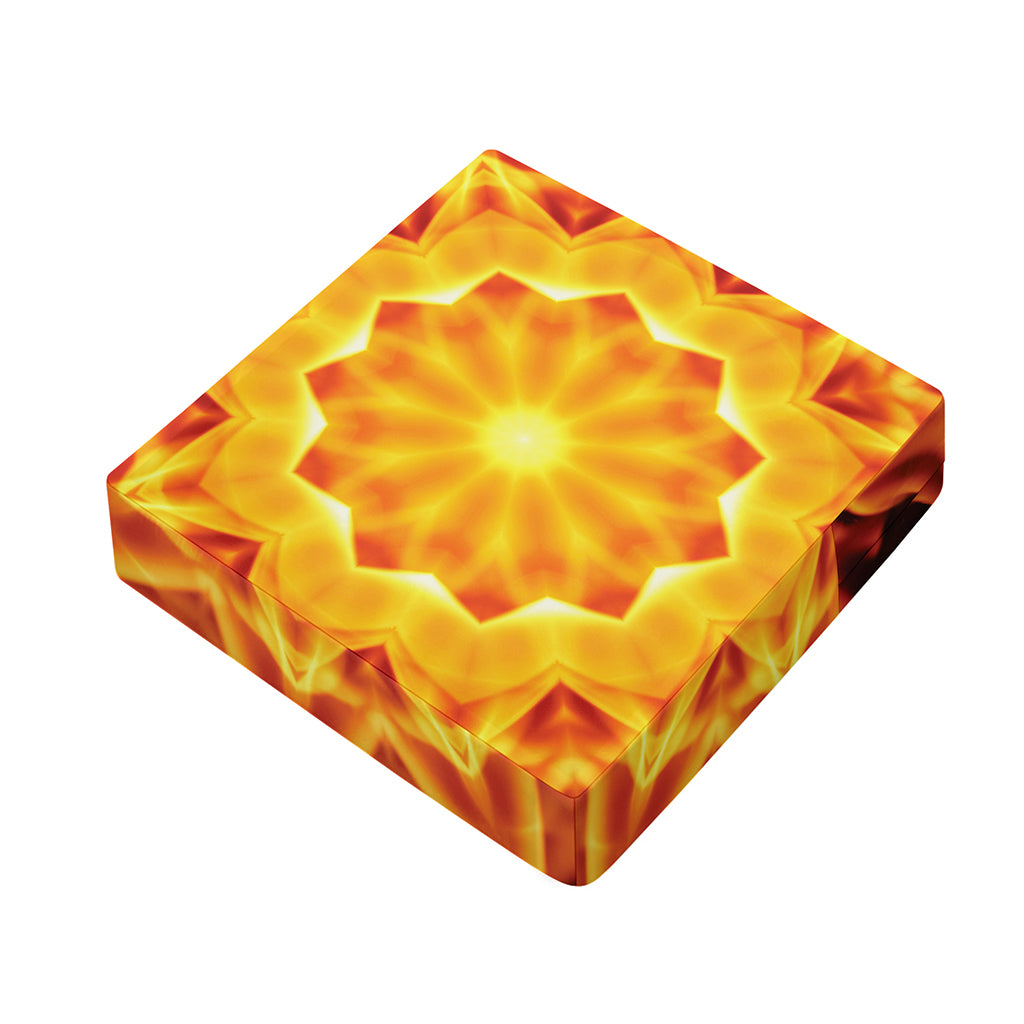 Flame Kaleidoscope Print Outdoor Seat Cushion Cover