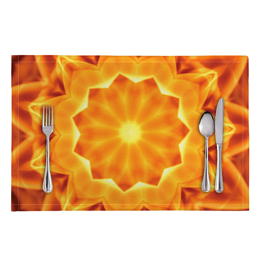 Flame Kaleidoscope Print Placemat