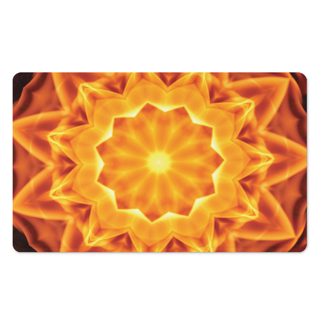 Flame Kaleidoscope Print Polyester Doormat