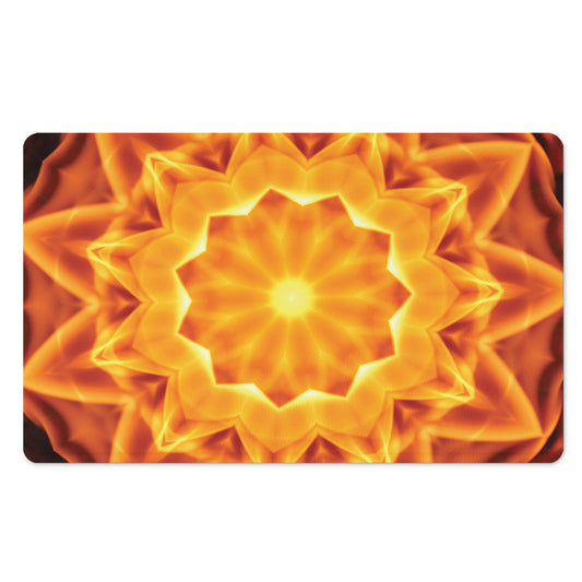 Flame Kaleidoscope Print Polyester Doormat