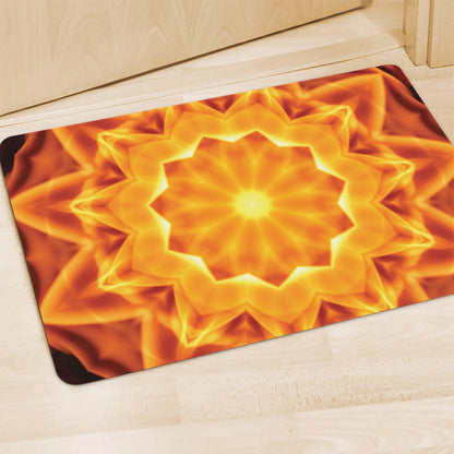 Flame Kaleidoscope Print Polyester Doormat