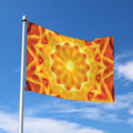 Flame Kaleidoscope Print Polyester Flag
