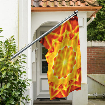 Flame Kaleidoscope Print Polyester Flag