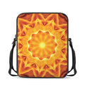 Flame Kaleidoscope Print Rectangular Crossbody Bag