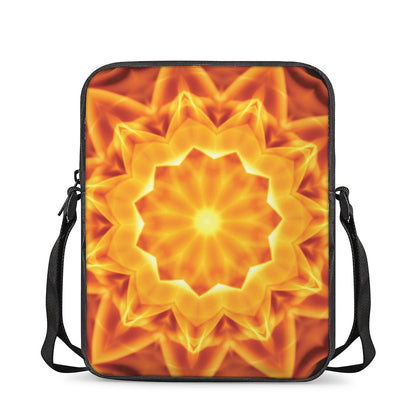 Flame Kaleidoscope Print Rectangular Crossbody Bag