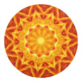 Flame Kaleidoscope Print Round Blanket