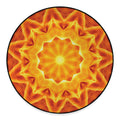 Flame Kaleidoscope Print Round Floor Mat