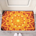 Flame Kaleidoscope Print Rubber Doormat