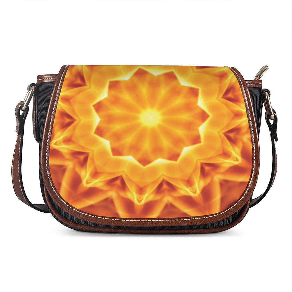 Flame Kaleidoscope Print Saddle Bag