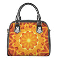 Flame Kaleidoscope Print Shoulder Handbag